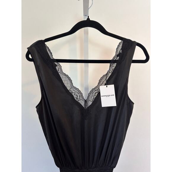 NEW NWT Generation Love Kenji Lace Jumpsuit Black XS - Picture 4 of 7